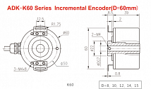 Инкрементальный угловой энкодер ADK-K60 IDENCODER