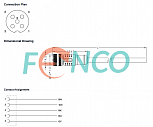 Кабель 5 м с разъемом M12 POS-CBL-M12S-F05A-050DH-054N-000 Posital Fraba