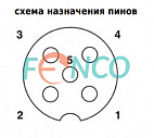 Разъем M12 5pin тип A розетка Posital Fraba