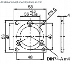 Переходной квадратный фланец QF58B Wachendorff