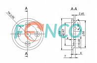 Переходной фланец для энкодера 42G-58 Posital Fraba