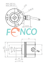 Инкрементальный энкодер FNCPW (FENPW) 58B Fenac