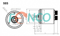 Абсолютный энкодер FNC (FEN) AC58S 3M12 Fenac