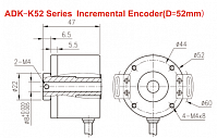 Инкрементальный угловой энкодер ADK-K52 IDENCODER