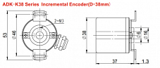 Инкрементальный угловой энкодер ADK-K38 IDENCODER
