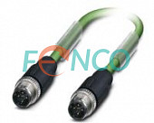 Кабель 2 м с двумя разъемами M12 4pin вилка для EtherNet Posital Fraba